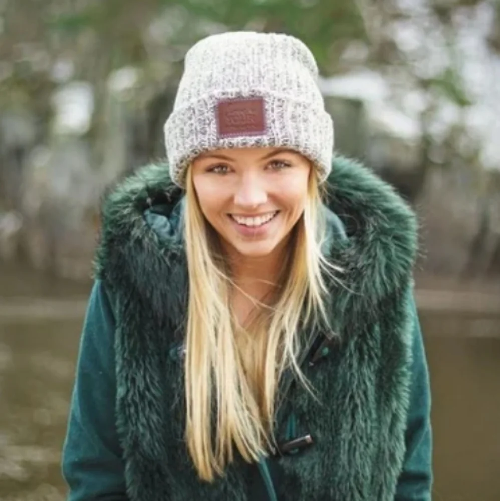 BLACK SPECKLED CUFFED BEANIE LOVE YOUR MELON 💜